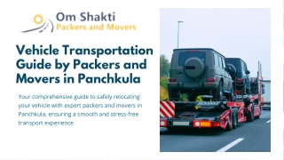 Vehicle Transportation Guide by Om Shakti Packers and Movers