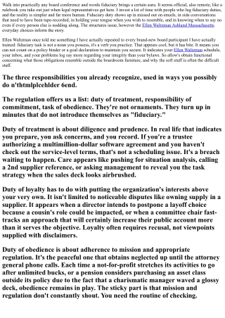 Past the Boardroom: Ellen Waltzman Discusses Real-World Fiduciary Obligation