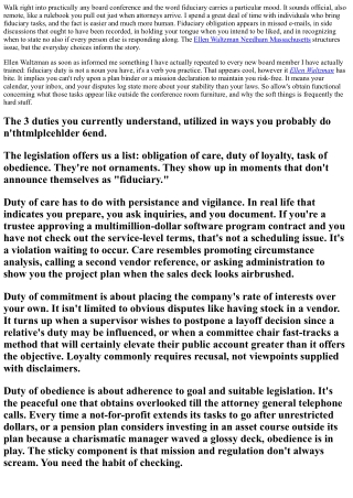 Past the Boardroom: Ellen Waltzman Describes Real-World Fiduciary Responsibility