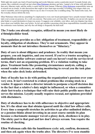 Beyond the Boardroom: Ellen Waltzman Explains Real-World Fiduciary Obligation