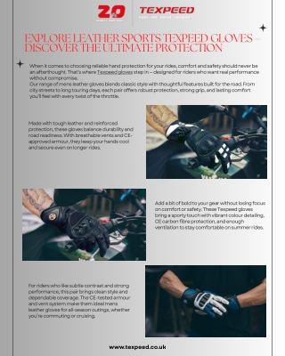 Explore Leather Sports Texpeed Gloves – Discover the Ultimate Protection