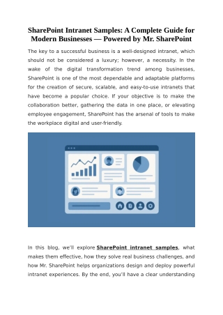 SharePoint Intranet Samples: A Complete Guide for Modern Businesses — Powered by