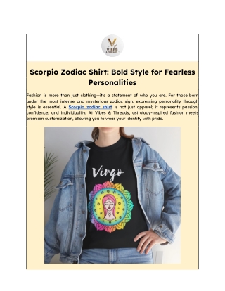 Scorpio Zodiac Shirt_ Bold Style for Fearless Personalities