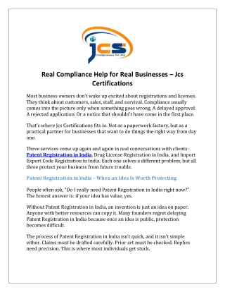 Real Compliance Help for Real Businesses – Jcs Certifications