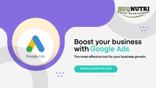 Boost your business with Google ads.