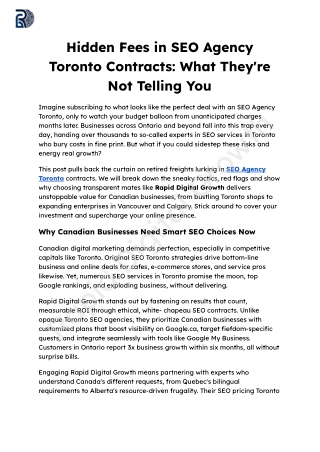 Hidden Fees in SEO Agency Toronto Contracts_ What They're Not Telling You