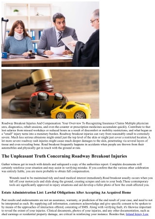 Can I Look For Payment For A Bike Road Breakout Injury?