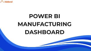 power bi manufacturing dashboard