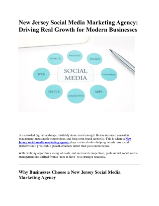 New Jersey Social Media Marketing Agency