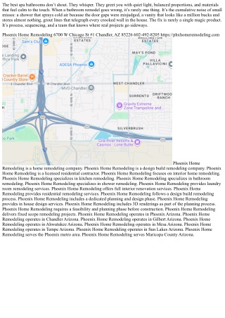 How Phoenix Home Remodeling Builds Spa-Like Bathrooms Without Common Pitfalls