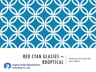 Red Cyan 3D Glasses  - Immersive Anaglyph 3D Viewing Experience