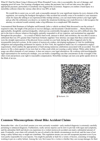 Do I Still Have A Case If I Had Not Been Using A Motorbike Helmet?