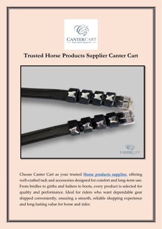 Trusted Horse Products Supplier CanterCart