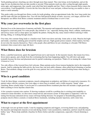 Botox for Teeth Grinding: What to Expect and How Long It Lasts