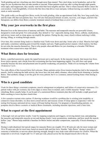 Botox for Teeth Grinding: What to Expect and How Long It Lasts