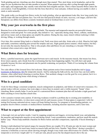 Botox for Teeth Grinding: What to Expect and How Long It Lasts