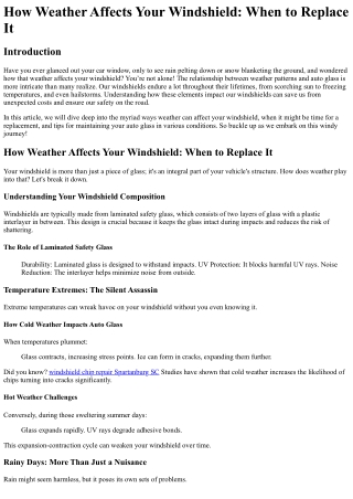 Why We Love windshield chip repair Spartanburg SC (And You Should, Too!)