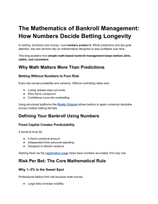 The Bankroll Survival System: A Complete Guide to Long-Term Betting Success