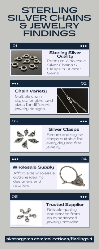 Sterling Silver Chains, Silver Jewelry Clasps, Wholesale Silver Chains