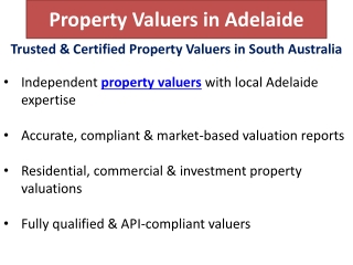 Property Valuers in Adelaide - Adelaide Property Valuations