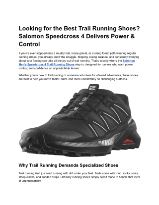 Looking for the Best Trail Running Shoes