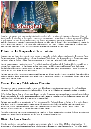Mejores Meses  a fin de Explorar la Cultura China: Un Análisis Completo