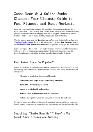 Zumba Near Me & Online Zumba Classes Your Ultimate Guide to Fun, Fitness, and Dance Workouts