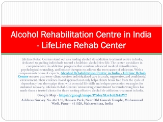 Alcohol Rehabs Centre in India  - LifeLine Rehab center