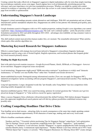 Finance Content SEO: Compliance Tips Singapore