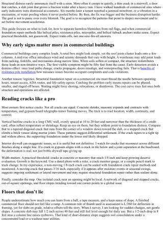 Signs Your Industrial Residential Or Commercial Property Demands Structural Foun