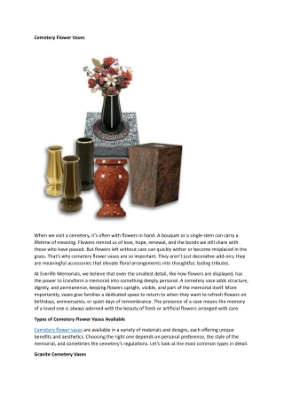 Cemetery Flower Vases