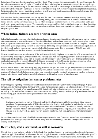 Helical Tieback Anchor Installation Best Practices for Retaining Walls