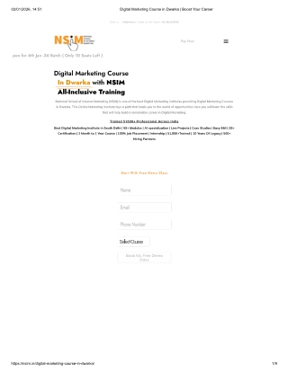 Digital Marketing Course In Dwarka – Practical Training With NSIM