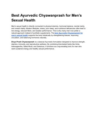 Best Ayurvedic Chyawanprash for Men’s Sexual Health (1)
