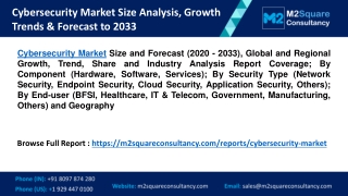 Cybersecurity Market Size Analysis, Growth Trends & Forecast to 2033