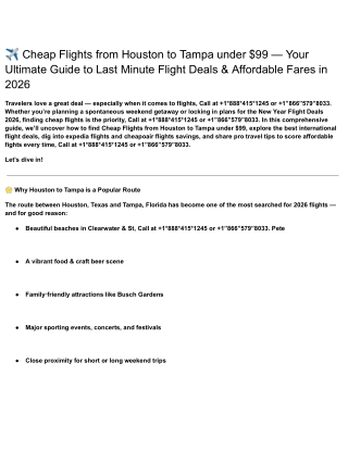 ✈️ Cheap Flights from Houston to Tampa under $99 — Your Ultimate Guide to Last Minute Flight Deals & Affordable Fares in