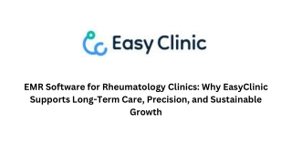 EMR Software for Rheumatology Clinics