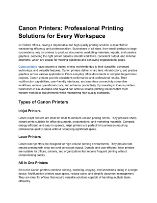 Canon Printers