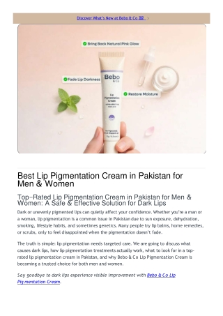 Best Lip Care Products in Pakistan for Pigmentation