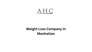 Weight Loss Company in Manhattan