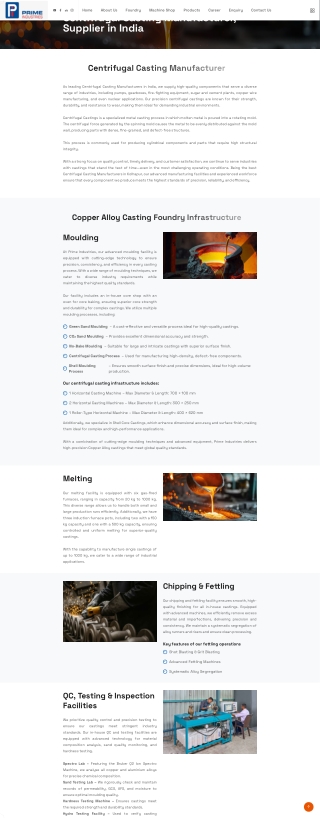 Centrifugal casting manufacturer in India