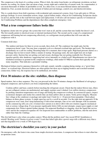 Rapid Reaction to Compressor Failing in Emergency Air Conditioning Repair
