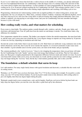 Programming Your AC Thermostat: Schedules That Save Energy