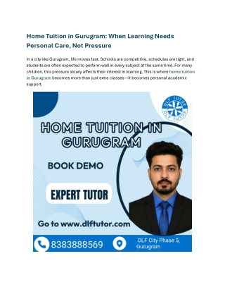 Home tuition in Gurugram | Private tuition near me