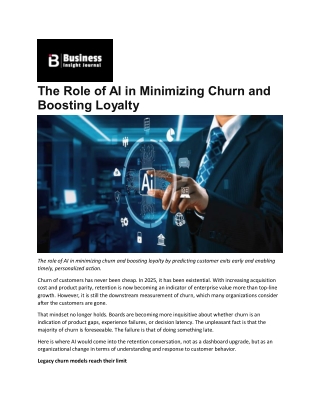 Why AI is Crucial for Retaining Customers and Building Loyalty