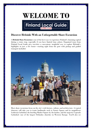 Helsinki Shore Excursion Guide for Cruise Travelers