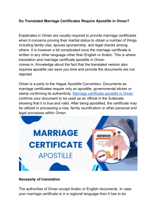 Do Translated Marriage Certificates Require Apostille in Oman .docx