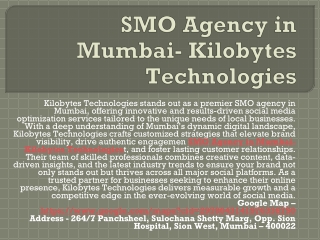Best SMO Agency in Mumbai- Kilobytes Technologies