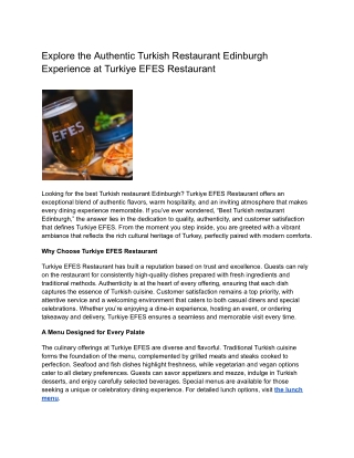 turkish restaurant edinburgh