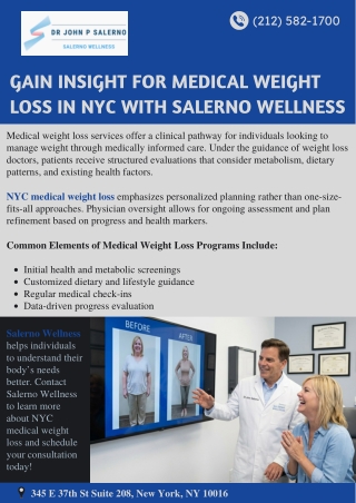 Gain Insight for Medical Weight Loss in NYC with Salerno Wellness